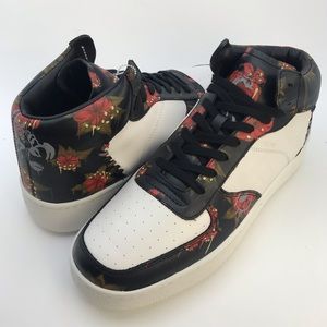 Coach C210 Leather Wild Lily Floral Mid Top G1680